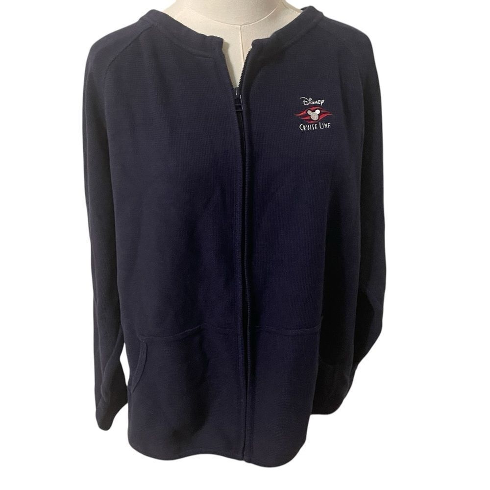 Disney Cruise Line Jacket Blue Embroidered Size Medium